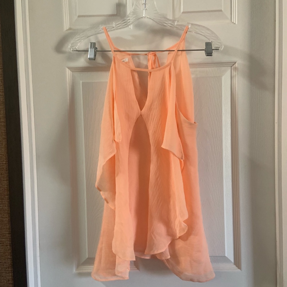 Maurice’s Light Orange Ruffle Cami Blouse Top size XS